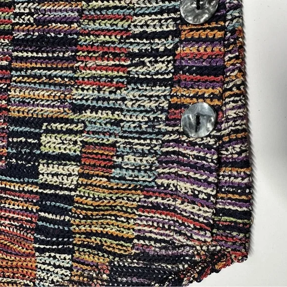 Damee Artsy Patchwork Sleeveless Button-up Tunic with Wire Collar Lagenlook XL - Picture 5 of 15